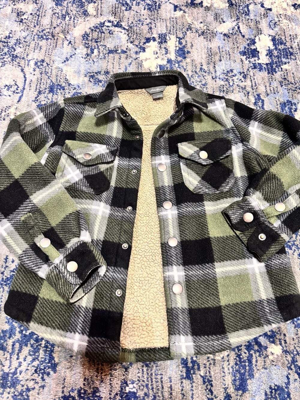 Eddie Bauer Fleece Lined Plaid Shirt Size 4/5
